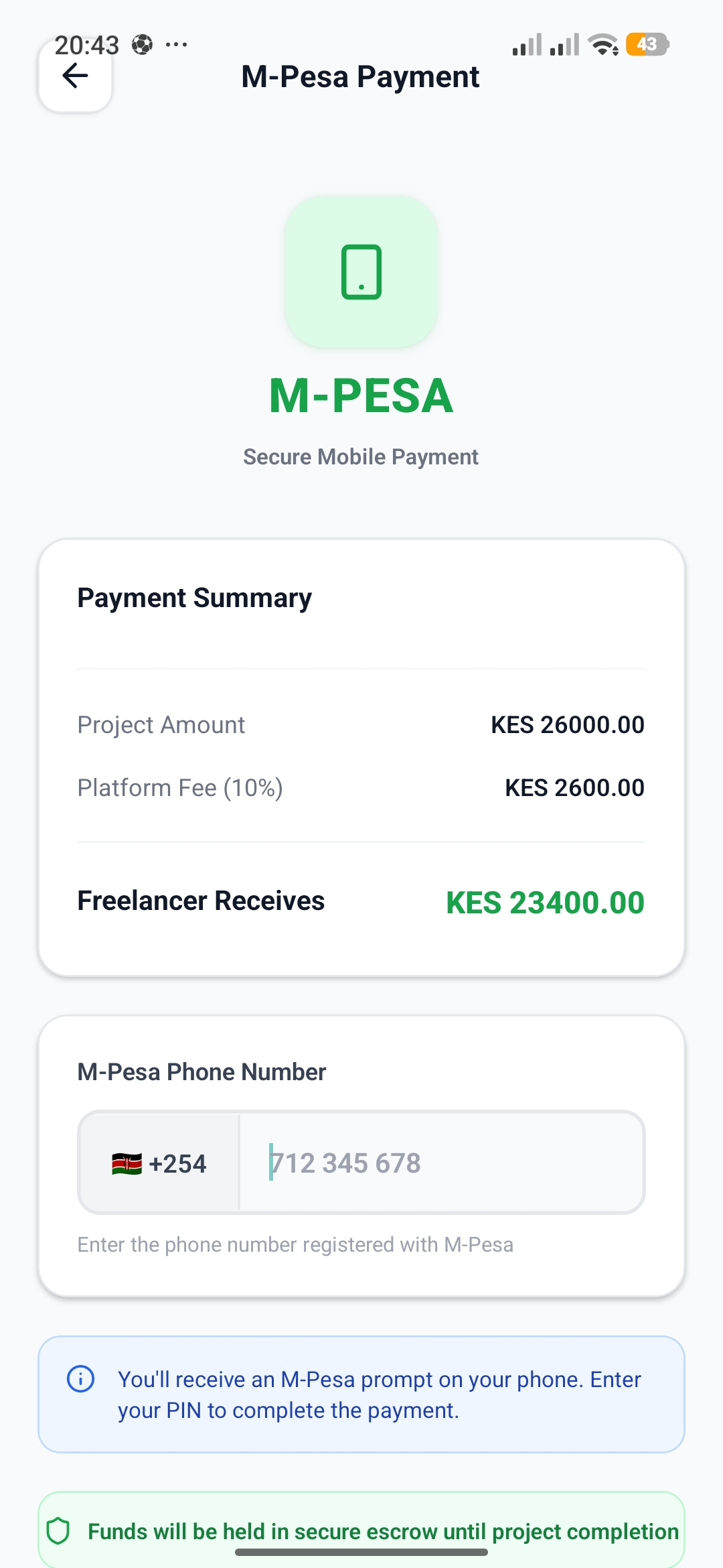 M-Pesa Payment